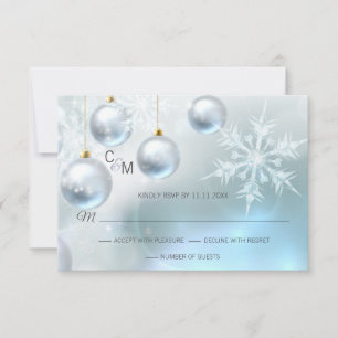Paysage hivernal bleu merveilleux RSVP Mariage
