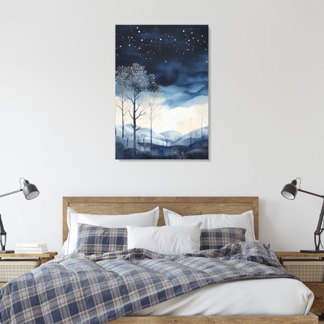 Paysage hivernal neige toile d'art (Insitu(Chambre))