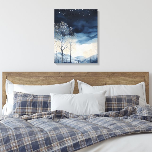 Paysage hivernal neige toile d'art (Insitu(Chambre))