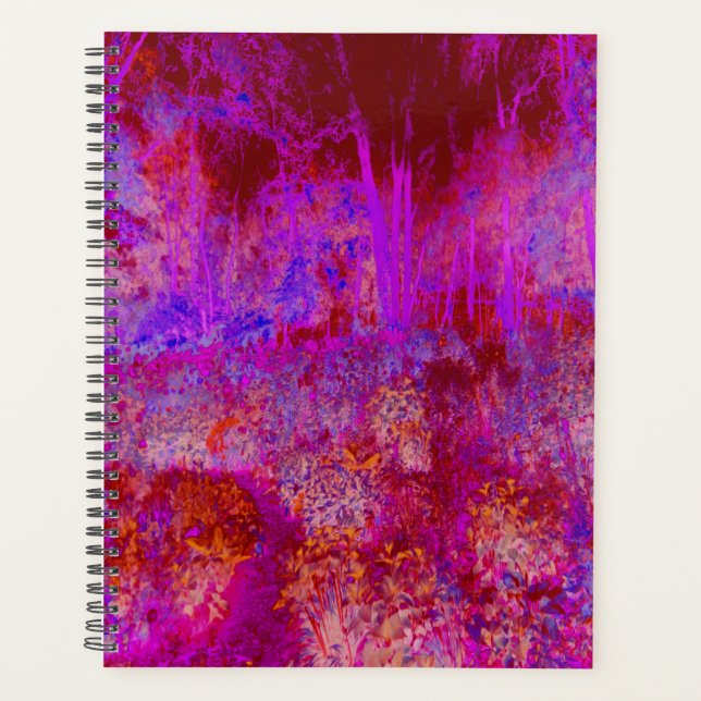 Paysage Impressionniste Rouge et Magenta Psychédél (Devant)