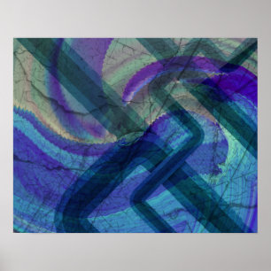 Paysage industriel Poster Abstrait Imprimer