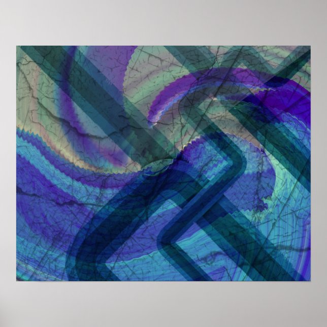 Paysage industriel Poster Abstrait Imprimer (Devant)