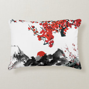 Paysage japonais Accent Coussin