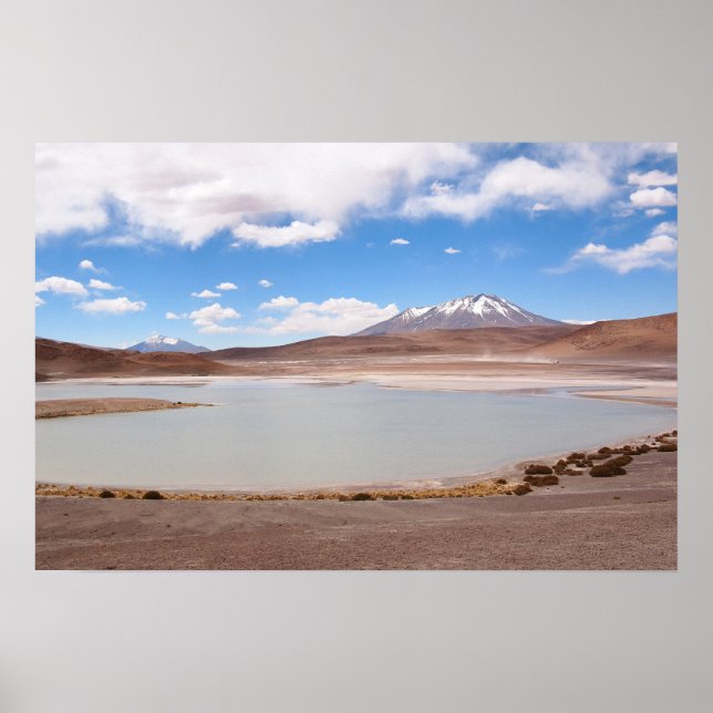 Paysage lacustre sur l'Altiplano affiche (Devant)