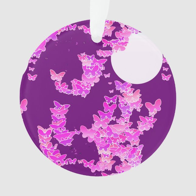 Paysage lunaire avec papillons - orchidée, améthys (devant)