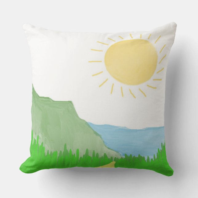 paysage magnifique coussin de lancer (Recto)