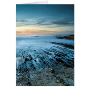 Paysage marin bleu au coucher du soleil, Californi