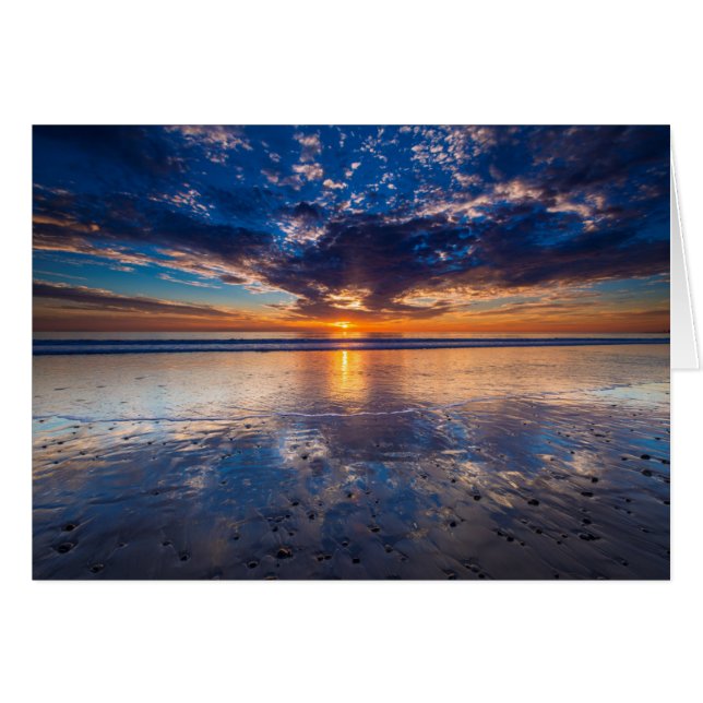 Paysage marin dramatique, coucher de soleil, CA (Devant horizontal)