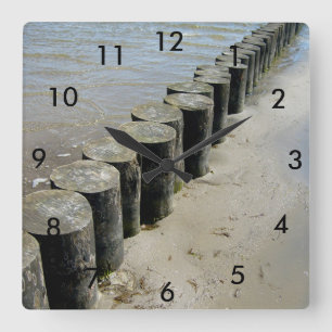 Paysage marin Horloge murale de plage océan