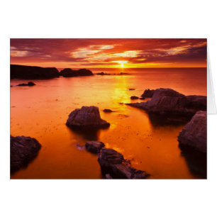 Paysage marin orange, coucher de soleil, Californi