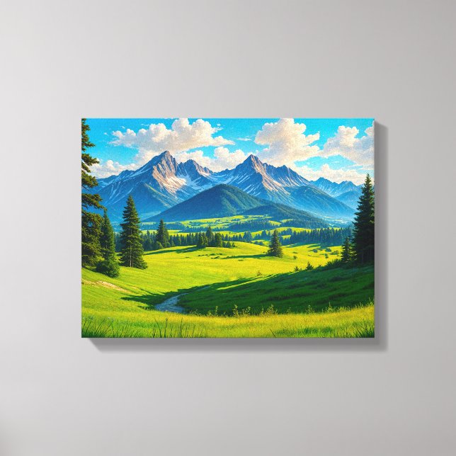 Paysage n° 11, Impression sur toile de la série Pa (Recto)