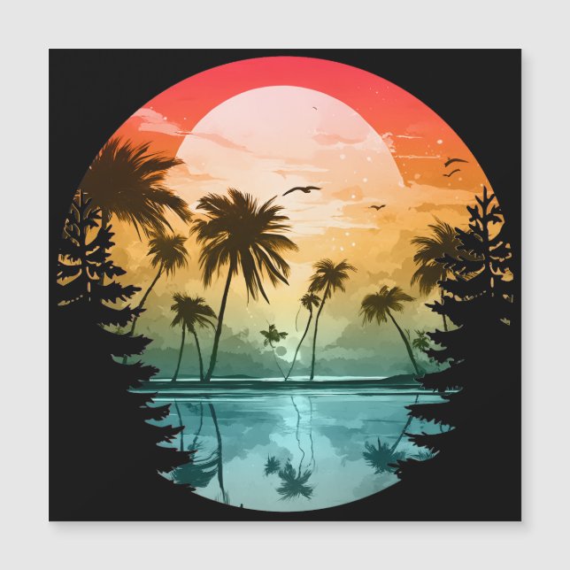 Paysage naturel de plage cadeau de vacances d'été (Devant)