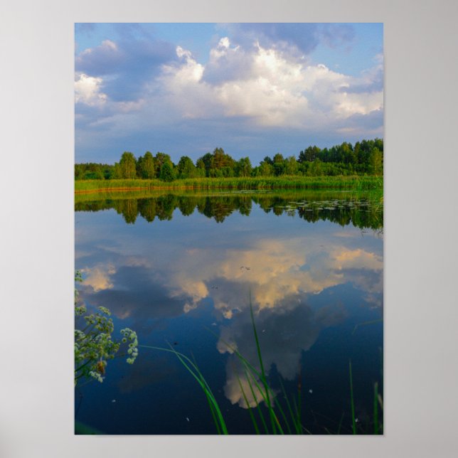 Paysage naturel Lac Paysage Biélorussie Poster (Devant)