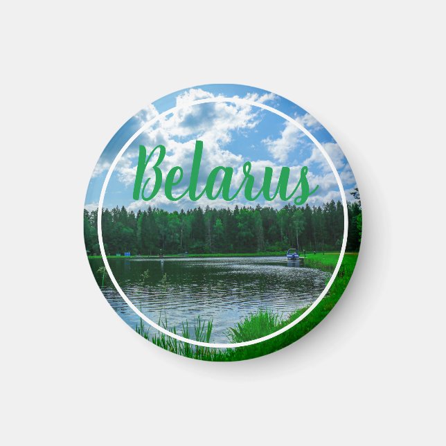 Paysage naturel Lac Sky Belarus Magnet (Devant)