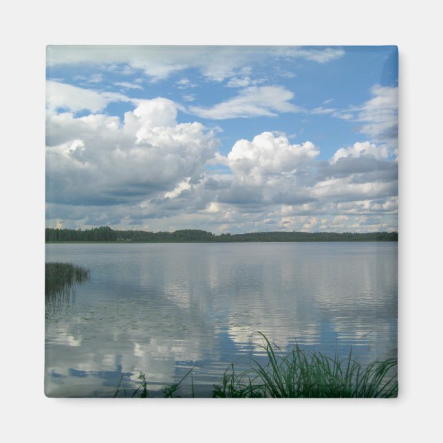 Paysage naturel Lac Sky Belarus Magnet (Devant)