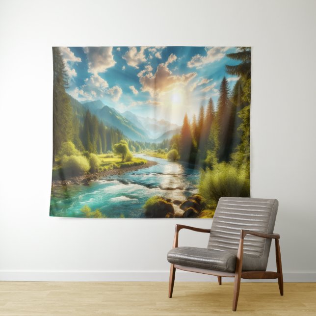 Paysage naturel Tapisserie (En situation (horizontale))