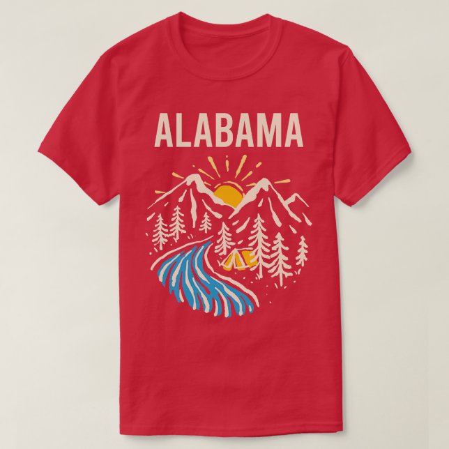 Paysage naturel vintage Alabama TShirt (Design devant)