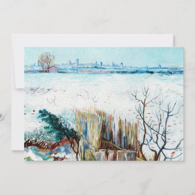 Paysage neigeux avec Arles par Vincent van Gogh (Devant)