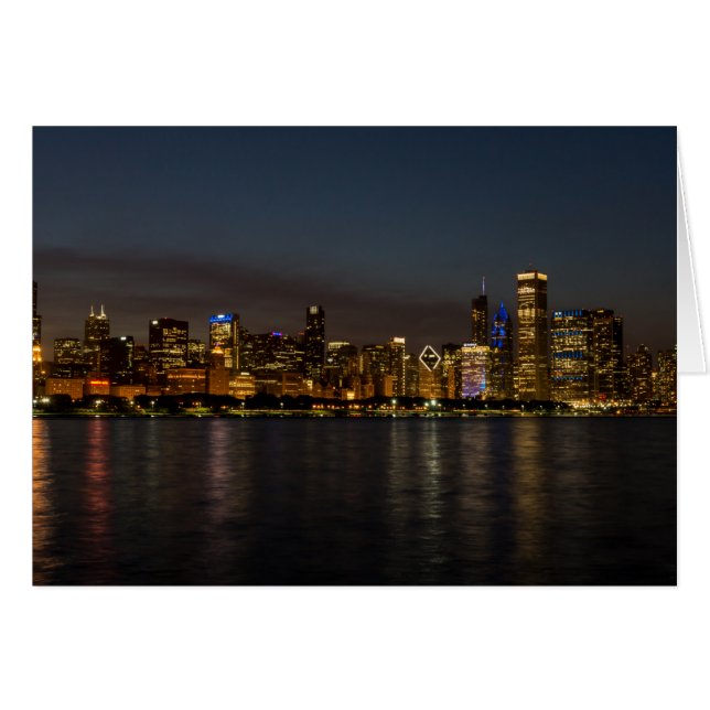 Paysage nocturne de la ville de Chicago (Devant Horizontal)