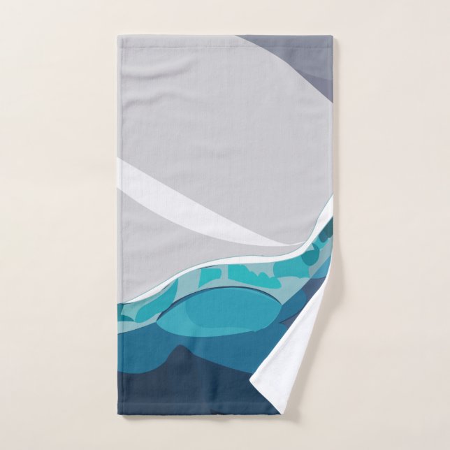 Paysage océanique d'Iceberg (Serviette à main)