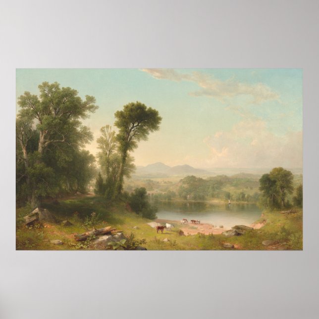 Paysage pastoral - Poster d'art fin Asher Durand (Devant)