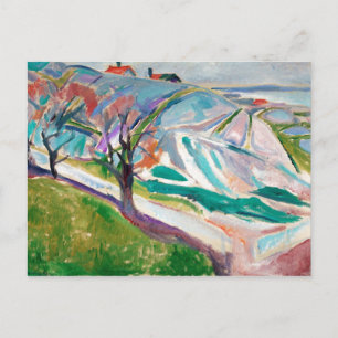 Paysage Peinture Edward Munch Carte postale