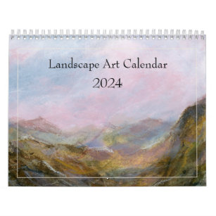 Calendrier montagne 2024 Art paysage aquarelle Art de la montagne