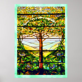 Paysage Pittoresque spirituel Poster de la fenêtre