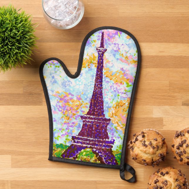 Paysage printanier de la Tour Eiffel dans le style (De haut en bas)