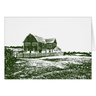 Paysage rural maison de ferme de style coupe