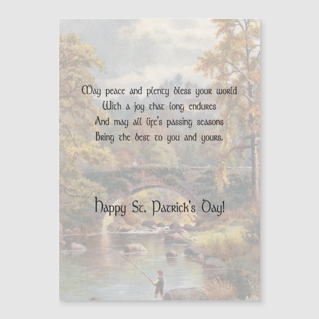 Paysage rustique St. Patrick's Day Irlandais Bénéd (Devant)