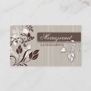 Paysage Salon Carte de visite Feuille beige