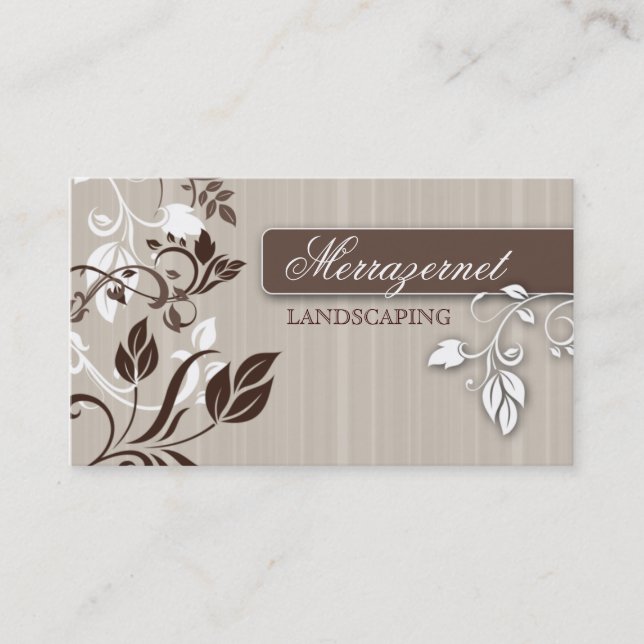 Paysage Salon Carte de visite Feuille beige (Devant)