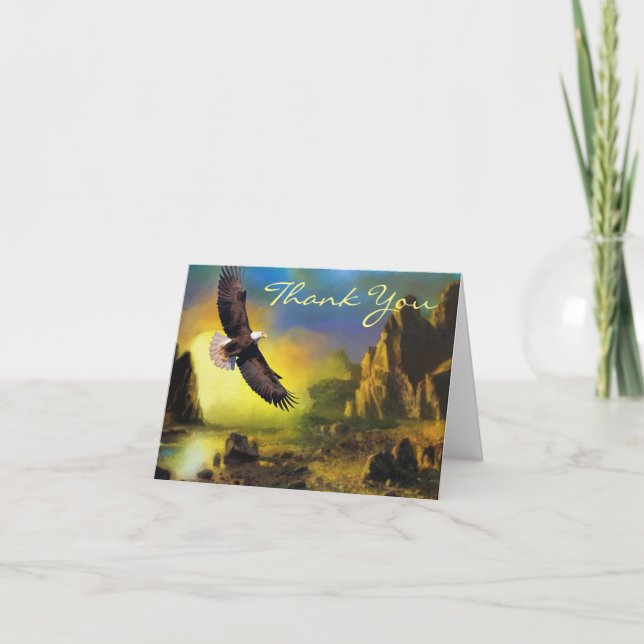 Paysage Scénique Aigle Chauve Mariage Merci (Devant)