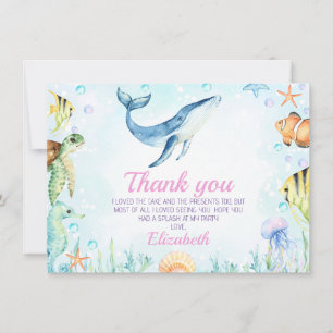 Paysage sous la mer Anniversaire Carte de remercie