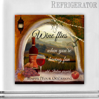 Paysage toscan Italie Art Vin Magnet