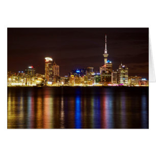 Paysage urbain d'Auckland la nuit