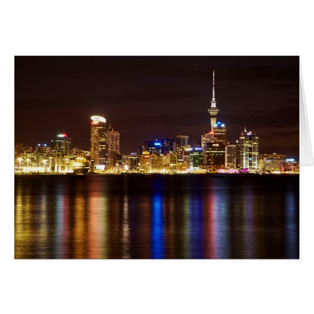 Paysage urbain d'Auckland la nuit (Devant horizontal)