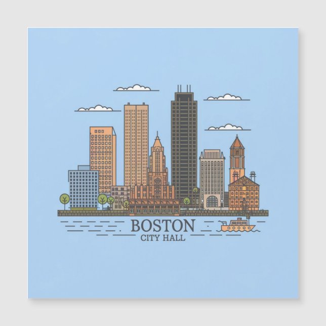 Paysage urbain de la ville de Boston, skyline de B (Devant)