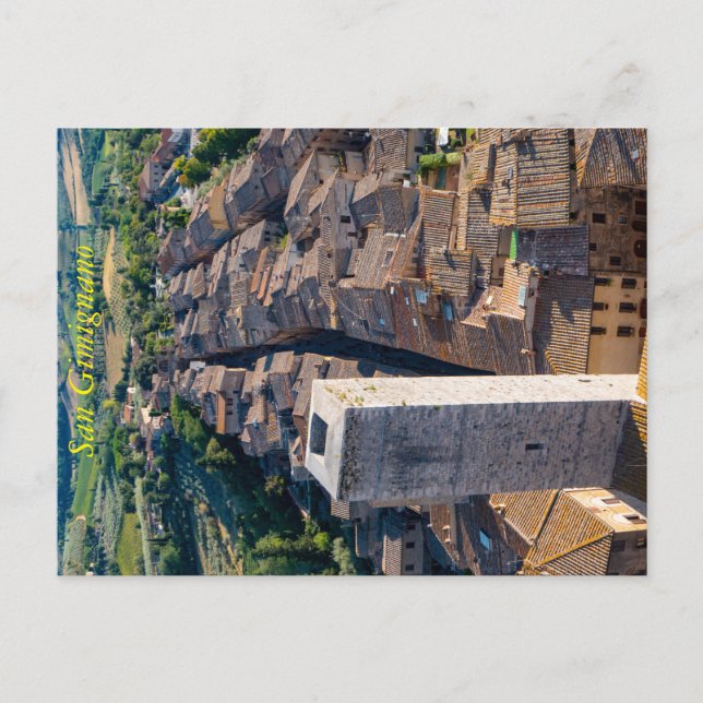 Paysage urbain de San Gimignano, carte postale de  (Devant)