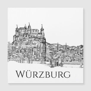 Paysage urbain minimaliste de Würzburg en Bavière