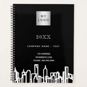 Paysage urbain noir blanc logo d'entreprise 2027