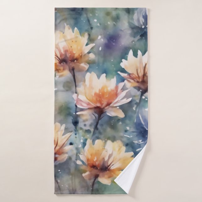 Paysages avec fleurs (Serviette de bain)