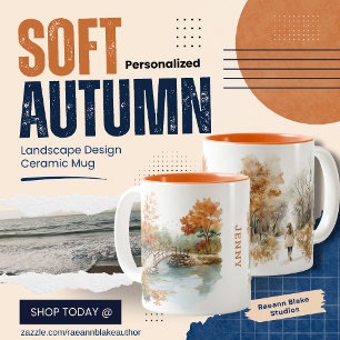 Paysages d'automne douces Mug en céramique émaillé