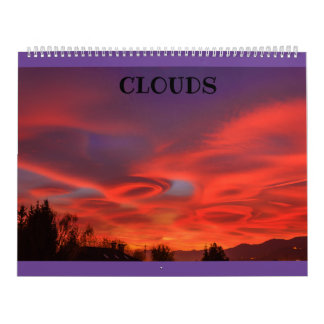 paysages de nuages sur calendrier