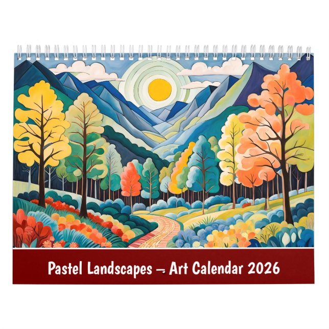 Paysages Pastels – Calendrier d'Art 2026 (Protection)
