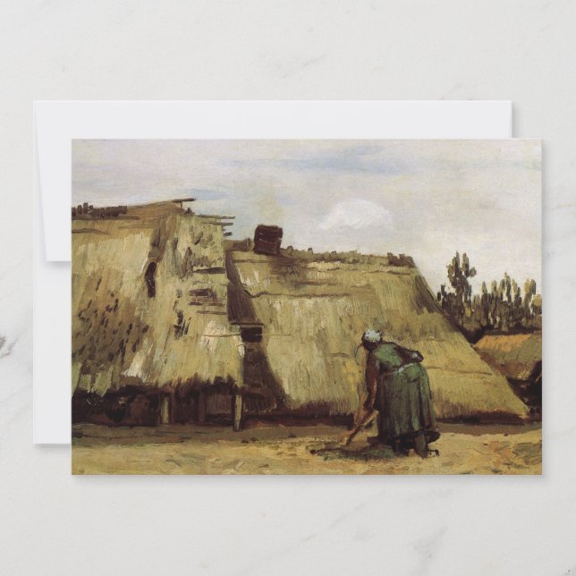 Paysanne creusant une cabane par Vincent van Gogh (Devant)