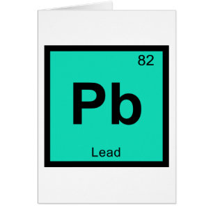 Pb - Chimie du Plomb Symbole du tableau périodique