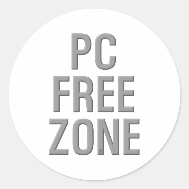 PC Free Zone autour de gros autocollants (Devant)