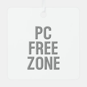 PC Free Zone ornement en métal blanc